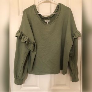 Lucky brand green sweatshirt